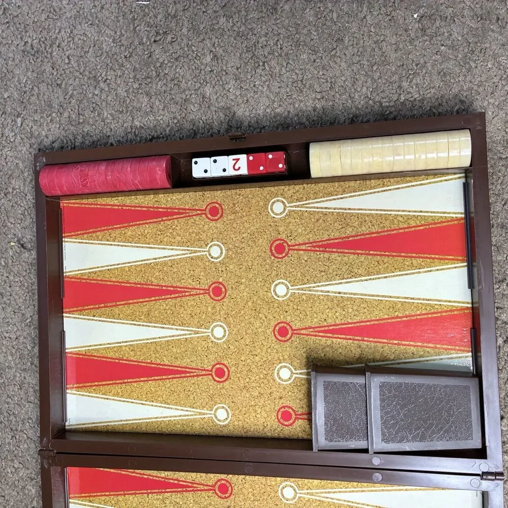 1973 E.S. Lowe Tournament Backgammon Complete In Box Nice Condition Game Night